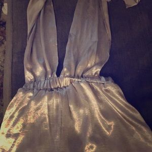 Silver onesie, backless size 2